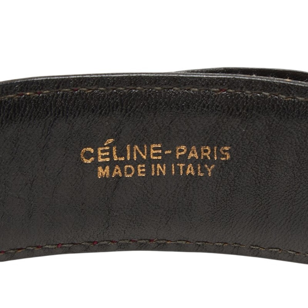 Celine Vintage Carriage Buckle Belt, Wine Red/Bordeaux Leather, Women's CELINE - Picture 7 of 7